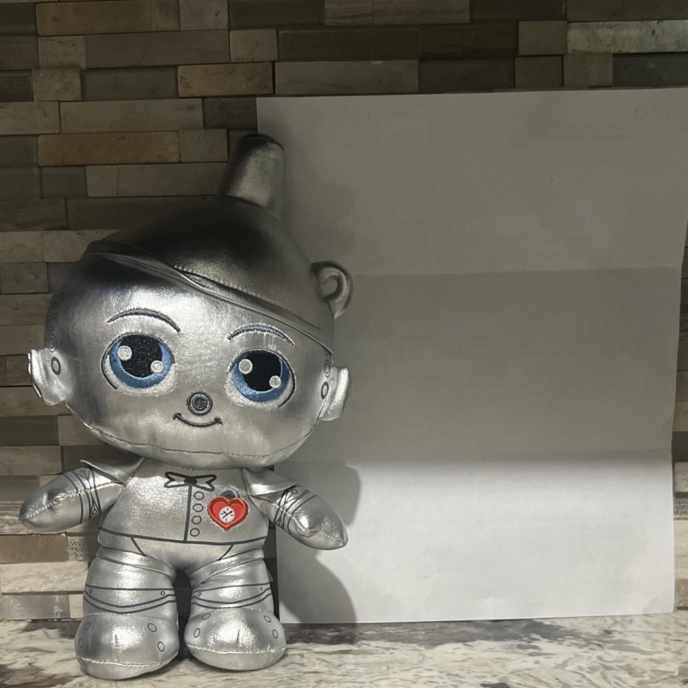 Jazwares Wizard of Oz Tin Man Bear Plush Stuffed Toy Small Silver 2025